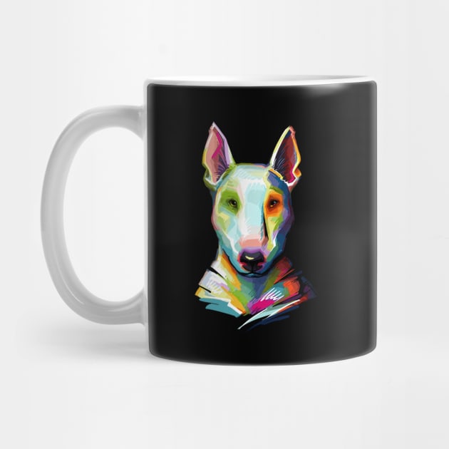 English Bull Terrier Colorful Painting by stonemask